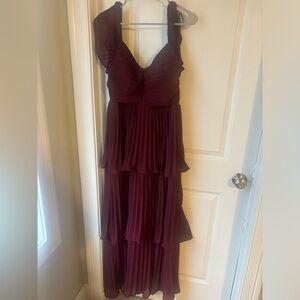 Lulu's Deep Burgundy Maxi Dress
